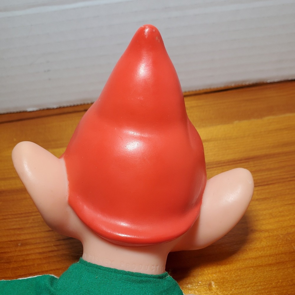 Walt Disney Productions Vintage Dopey 7 Dwarfs Hand Puppet Japan Cloth Body - Picture 9 of 16